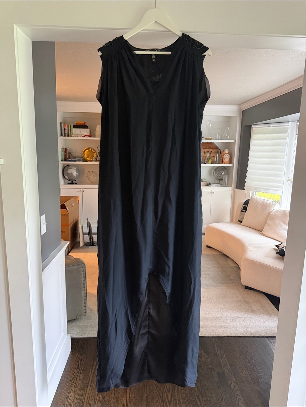Winter Kate Black Sleeveless V-Neck Maxi Dress